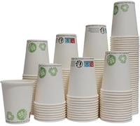 Saverine Gobelets en Carton 4 Oz,Écologique et Jetables,Résistant à la Chaleur,Carton de Qualité,Idéal pour Toutes Les Boissons Chaudes ; Café,Thé,Chocolat etc. (500)