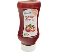 Saveur authentique au quotidien avec SIMPL Ketchup tomate, format familial pratique de 560g en bouteille avec bouchon verseur - Lot de 4
