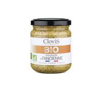 Saveur authentique et origine garantie avec la moutarde à l'ancienne Bio CLOVIS, format pot de 200g pour sublimer vos plats du quotidien - Lot de 3
