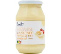 Saveur authentique et pratique au quotidien avec la Mayonnaise à la Moutarde de Dijon SIMPL, pot en verre de 470g - Lot de 4