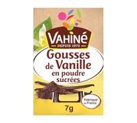 Saveur authentique et pratique pour vos pâtisseries - VAHINE Vanille en Poudre, Gousses de vanille sucrées, Fabriqué en France, Sachet de 7g - Lot de 3