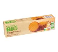 Saveur authentique et pur beurre pour vos pauses gourmandes - CARREFOUR BIO Galettes bretonnes Bio, la boite de 125g - Lot de 4