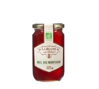 Saveur boisée authentique pour vos petits-déjeuners - Miel de Montagne Bio LA RUCHE AUX DELICES - Pot de 375g - Lot de 3