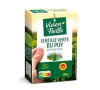 Saveur boisée et éclat vert, Lentilles Vertes du Puy VIVIEN PAILLE 500 g - Appellation d’Origine Protégée, récoltées sur les plateaux basaltiques du Velay - Lot de 3