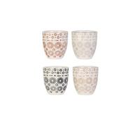Saveur & Dégustation – Set de 4 verres en grès Mirage – 250 ml – Blanc