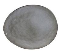 Saveur et dégustation - Assiette plate galet natural Au gré du temps - Gris - Au gré du temps Gris G
