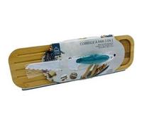 Saveur et dégustation - Planche à pain avec corbeille et couteau - Bleu Bleu G