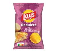 Saveur gourmande croque monsieur pour un apéritif convivial - LAYS Ondulées, 120g - Lot de 6