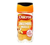 Saveur intense et arômes préservés pour vos plats - DUCROS Gingembre Moulu, pot en verre de 26g - Lot de 4