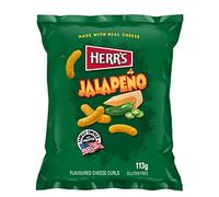 Saveur intense et épicée pour l'apéritif - Biscuits soufflés au fromage et piment jalapeño, format 113g, sans gluten - Lot de 3