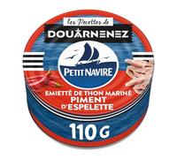 Saveur relevée et moelleux assured - PETIT NAVIRE Miettes de Thon au Piment d'Espelette, Boîte de 110g - Lot de 3