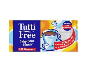 Saveur sucrée identique pour un morceau 75% plus petit - TUTTI FREE édulcorant de table sans aspartame, format box de 208 morceaux, 290 g - Lot de 3