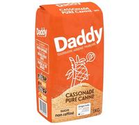 Saveurs brutes et authentiques garanties avec la cassonade DADDY pure canne, format familial 1kg idéal pour la pâtisserie et les desserts - Lot de 4