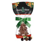 SAVEURS ET NATURE-Sachet de sapins origami chocolat au lait et billes croustillantes bio Saveur et Nature - 130 g