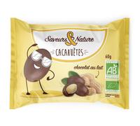 SAVEURS & NATURE-Drôles de cacahuètes au chocolat lait bio en sachet de 60 g