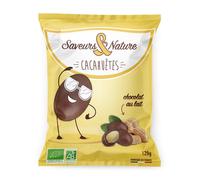 SAVEURS & NATURE-Drôles de cacahuètes enrobées de chocolat au lait grand sach 120 g