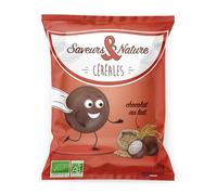 SAVEURS & NATURE-Drôles de céréales enrobées de chocolat au lait grand sachet 100 g