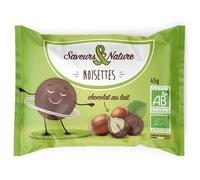 SAVEURS & NATURE-Drôles de noisettes toastées au chocolat lait bio en sachet de 45 g