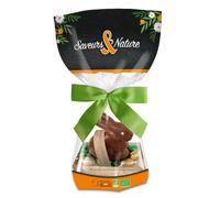 SAVEURS & NATURE-Lapin en chocolat au lait avec œufs pralinés bio Saveurs & Nature - 150 g