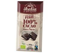 Saveurs Nature Tablette 100% Cacao sans Sucre Pure Origine Pérou 100 g