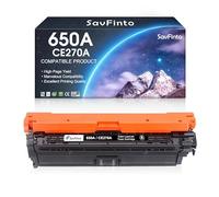 SavFinto 650A CE270A Cartouche de toner de rechange pour imprimantes HP Color Laserjet Enterprise CP5525 CP5525dn CP5525n CP5525xh M750 M750dn M750n M750xh Noir