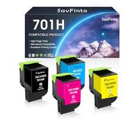 SavFinto 701H Lot de 4 cartouches de toner de rechange pour imprimante Lexmark CS310 CS310dn CS310n CS410 CS410dn CS410dtn CS410n CS510 CS510de CS510dte