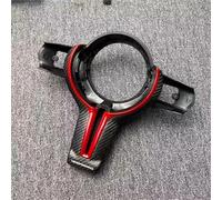 SAVHE Housse de volant en fibre de carbone for BMW Série 1 2 3 4 5 6 7 F30 F10 F18 F20 F25 F34 F48 M3 M6 550D 328M, kit de mise à niveau(Red)