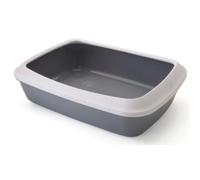 SAVIC-Bac à litière Iriz avec rebords coloris gris - 50x37x14 cm