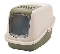 SAVIC Bac à Litière pour Chat Nestor Happy Planet Vert 56x39x39cm avec Porte &