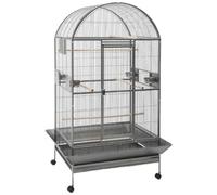 Savic Cage à perroquets Karumba Bow - Anthracite - 100x80x187 cm - Grande volière pour Grands perroquets - Acier Solide et Durable