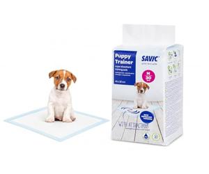 Savic - Pack de 30 Serviettes de Formation (Pads) - Pipi pour les Chiots - Taille Medium - 45 x 30 cm