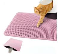 Savic Tapis pour bac à litière en EVA, imperméable, à double épaisseur, miel, 55 x 75 cm, coloris rose