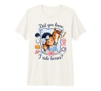Saviez-Vous Que I Ride Horses Horse Girl T-Shirt Haut de Gamme