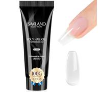 Saviland 100 ml Gel d'Extension Polyvalent pour Ongles: Builder Gel Clair pour Extension d’Ongles, Renforcement et Epaississement, Longue Tenue Pour Débutants, Professionnels
