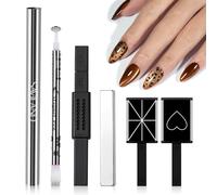 SAVILAND 6 Pièces de Magnétisme pour Yeux de Chat: Magnétisme pour Vernis Semi Permanent Cat Eyes pour Gel Yeux de Chat, Cœur, Long Cylinder, Bâton à Magnétisme
