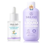 SAVILAND Advanced Acrylic Liquid avec Gouttes Neutralisantes : 200 ml de Monomère EMA Pur, Neutralisant d’Odeur Ocean Breeze pour Extensions, Modelage et Usage Salon