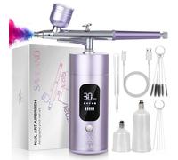 SAVILAND Airbrush Avancée Kit Complet pour Ongles : Finitions Parfaites avec Trois Modes à Airbrush Sans Fils, Ecran LCD, Idéal pour Ombres, French et Toutes Décorations Nail Art