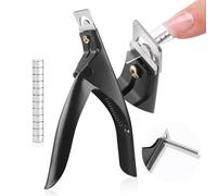 Saviland Coupe-ongles en Acier Inoxydable, Guillotine Capsule Ongle avec 15 Mesure Aimants, Coupe Ongle Professionnel pour Faux Ongles Capsules, Pince Ongle pour Ongles Acryliques (Noir)