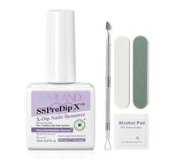 SAVILAND Kit de Dissolvant Dipping Powder: 15 ml Dissolvant pour Dip Poudre à Base de Ricin et Vitamine E, sans Trempage Ni Enveloppement Nécessaire, avec Gratte-ongle pour Enlèvement Efficace