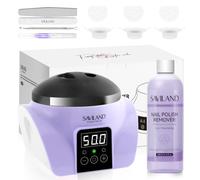 SAVILAND Kit Dissolvant à Vapeur : Machine Ultra-rapide et Inoffensive pour Enlever le Gel des Ongles, Dissolvant Electrique à Tremper dans un Bol en Technologie Nano-Vapeur et à Base d’Acétone