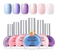 SAVILAND Kit Vernis à Ongles Color Artistry : 6 PCS 8ml Vernis Gel Ultra Rapides, Rose, Bleu, Doré, Violet et Ombrés, Végane et Sans Cruauté pour Nail Art Maison