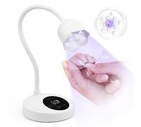 Saviland Lampe U V Portable 30W pour Ongles Gel, Mini Lampe à Ongles U V pour Vernis Semi Permanent, Lampe à Ongles Rechargeable USB LED pour Séchage Rapide, pour Salon Manucure et DIY (Blanc)