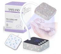 SAVILAND Lampe U V pour Ongles en Gel : Durcissement Ultra-rapide 5 s, Idéale pour Gels Epais, Capteur Intelligent, 3 Minuteries, Autonomie 7 h