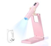 Saviland Lampe U V pour Ongles en Gel sans Fil: Lampe U V Quick-cure avec Support Pliable, Ecran LCD Visible, Minuterie 20 s/60 s, Portable pour Gel, Capsules, Colle, Strass et Décorations
