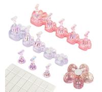 Saviland Support à Ongles à Aimant Super Puissant: 10 Supports à Ongles en Forme Pattes Chat, 1 Support en Forme Fleur avec 40 Morceaux de Pâte à Coller Réutilisable pour l'Exposition de Faux Ongles