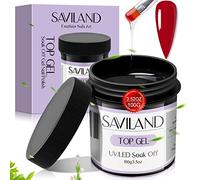 Saviland Top Coat Brillant, 100G Grand Capacité Top Coat Semi Permanent Professionnels, U V Soak Off pour Nail Art, Vernis Semi Permanent, Vernis à Ongles