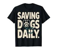 Saving Dogs Daily Vet Tech Dog Rescue T-Shirt