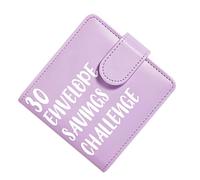 Savings Budget Book - Money Challenge Organizer, 4.53 Inches Cash Tracking with Envelope System, 30 Pocket Storage, Magnetic Buckle Closure, Finance Tool for Office School Classroom Travel Birthday