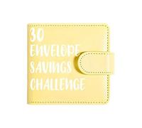 Savings Budget Book - Money Challenge Organizer, 4.53 Inches Cash Tracking with Envelope System, 30 Pocket Storage, Magnetic Buckle Closure, Finance Tool for Office School Classroom Travel Birthday