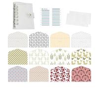 Savings Envelope Budget Set - Paper A6 Binder 20x13x3cm 230g With 12 Envelopes Cards Labels Single Kit - Family Finance Organizer - Money Planning Tool